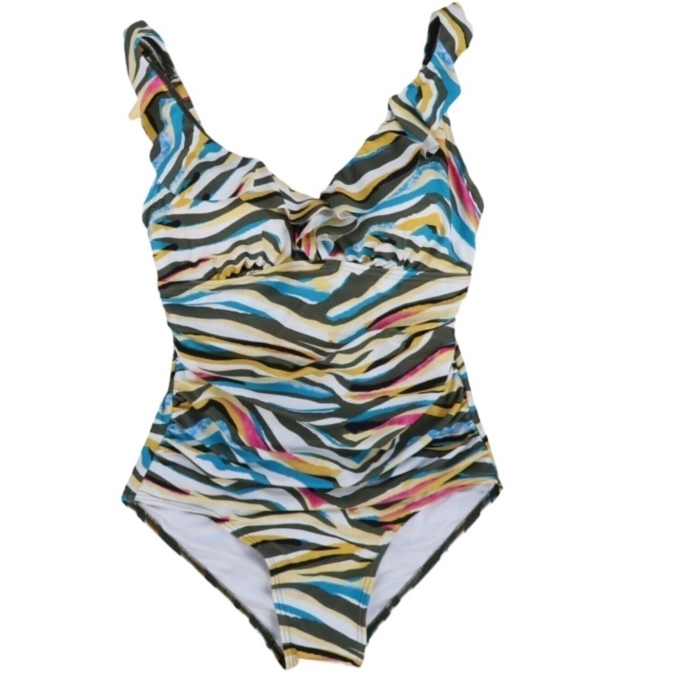 Women’s Multicolor Stripe One-Piece Swimsuit